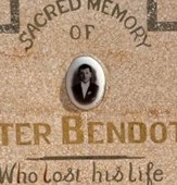 This is a photograph of BENDOTTI on his Headstone at Leonora