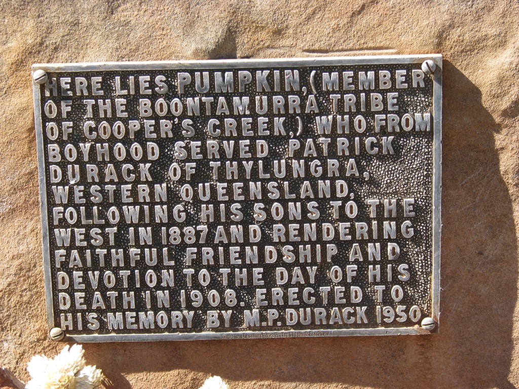 This is a photo of REF 0089 PUMPKINS HEADSTONE AT LAKE ARGYLE TOURIST VILLAGE