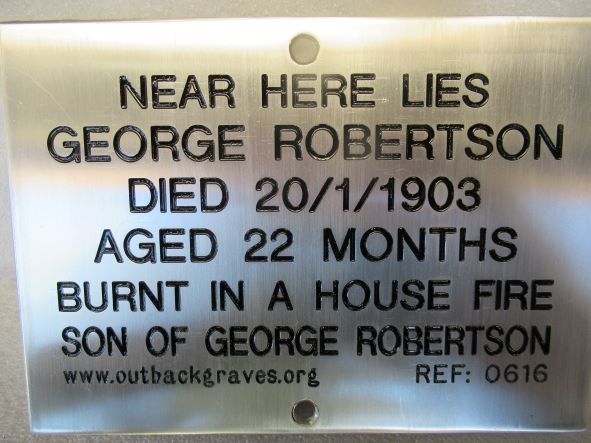 This is an image of plaque number 0616 for GEORGE ROBERTSON at ANACONDA