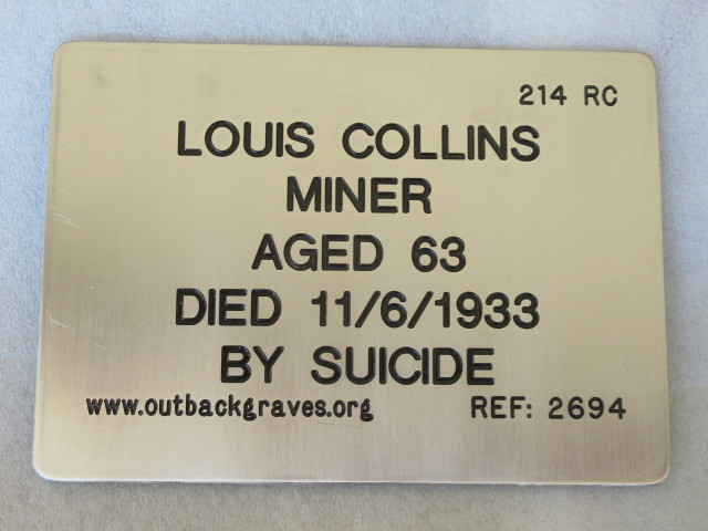 This is a photograph of plaque number 2694 for LOUIS COLLINS at LEONORA