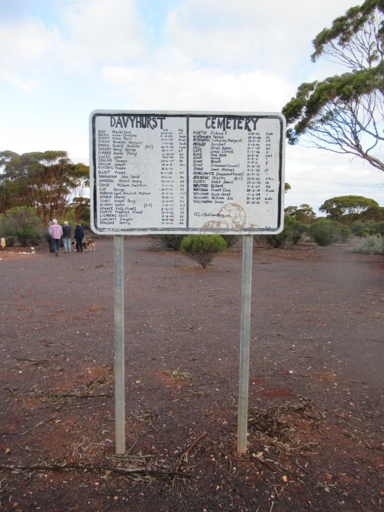 This is a photo of Davyhurst Cemetery board 