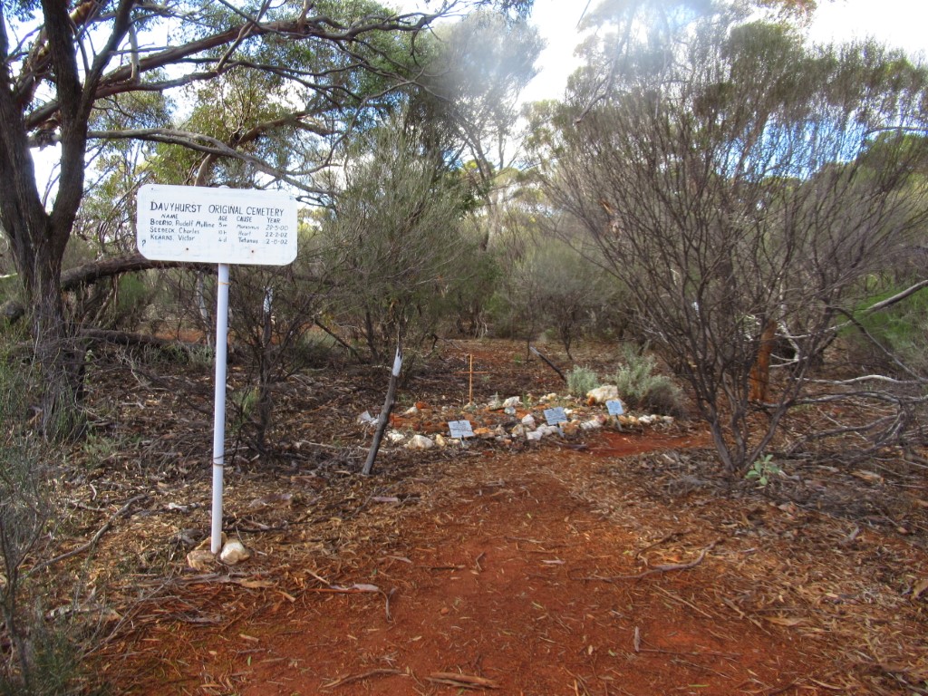 This is a photo of Davyhurst pioneer Cemetery board