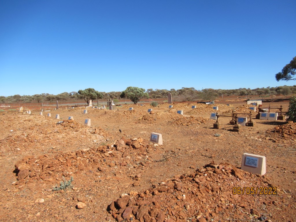 This is a photo of Part of Laverton Cemetery with Plaques on Concrete Plynths