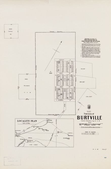 This is an old map of Burtville