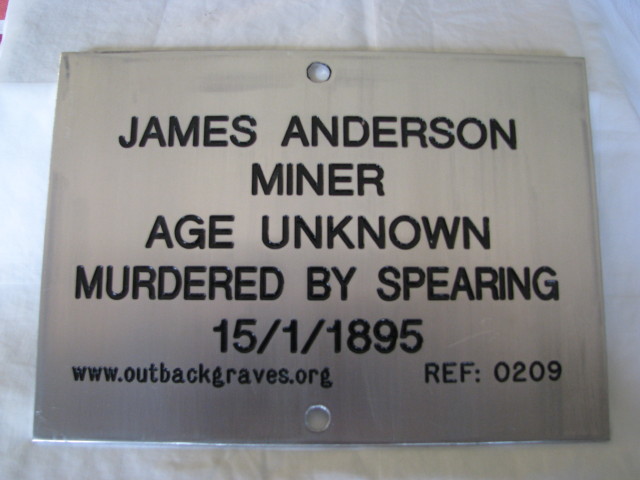 This is a photograph of plaque number 209 for JAMES ANDERSON at SIBERIA