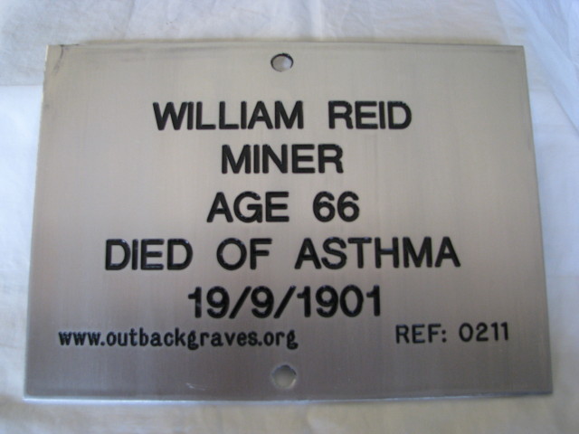 This is a photograph of plaque number 211 for WILLIAM REID at SIBERIA