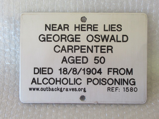 This is a photograph of plaque number 1580 for George Oswald at Mulline