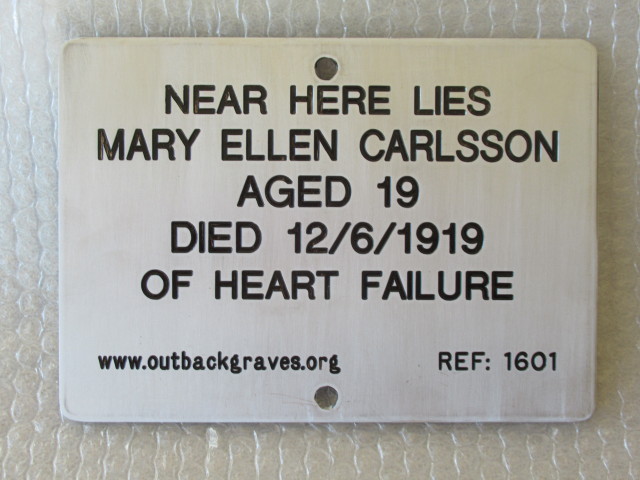 REF 1601 MARY ELLEN CARLSSON MULLINE