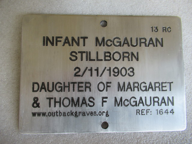 REF 1644 INFANT McGAURAN KOOKYNIE