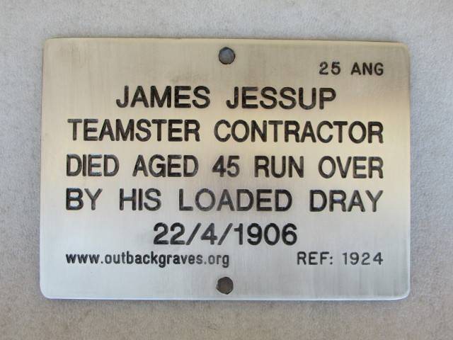 This is a photograph of plaque number 1924 for JAMES JESSUP at KOOKYNIE