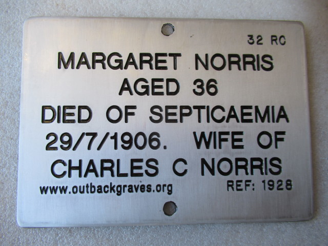 This is a photograph of plaque number 1928 for MARGARET NORRIS at KOOKYNIE