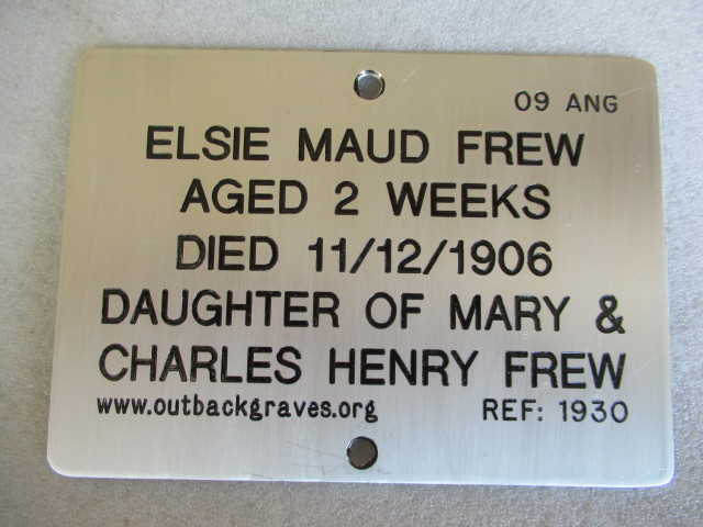 This is a photograph of plaque number 1930 for ELSIE MAUD FREW at KOOKYNIE