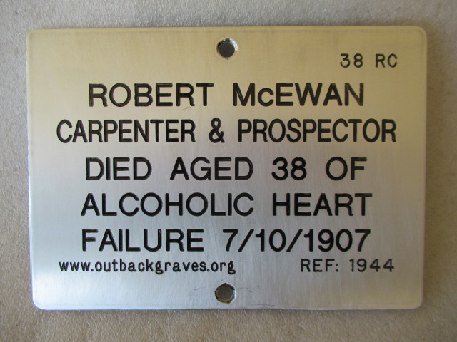 This is a photograph of plaque number 1944 for ROBERT McEWAN at KOOKYNIE