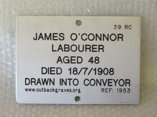 This is a photograph of plaque number 1953 for WILLIAM OCONNOR of KOOKYNIE