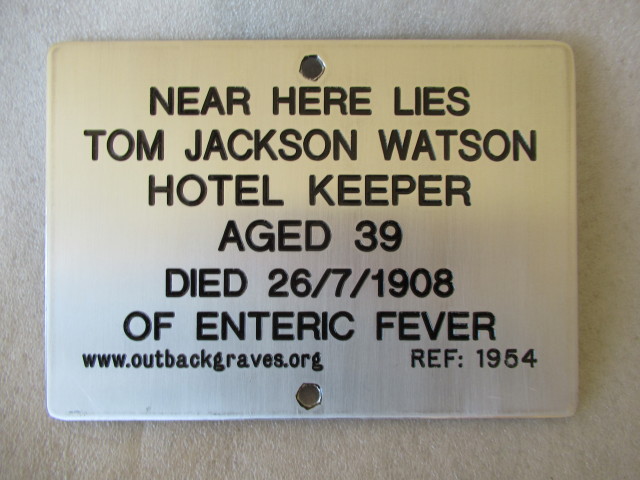 This is a photograph of plaque number 1954 for TOM JACKSON WATSON of KOOKYNIE