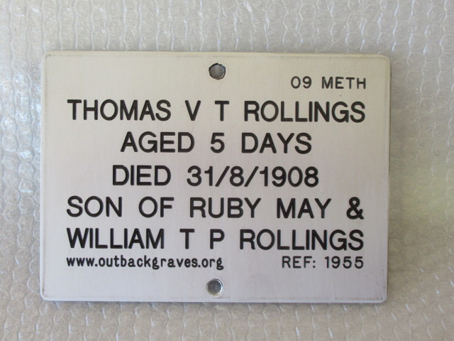 This is a photograph of plaque number 1955 for WILLIAM V T ROLLINGS at KOOKYNIE