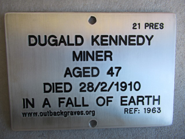 This is a photograph of plaque number 1963 for Dugald KENNEDY at Kookynie