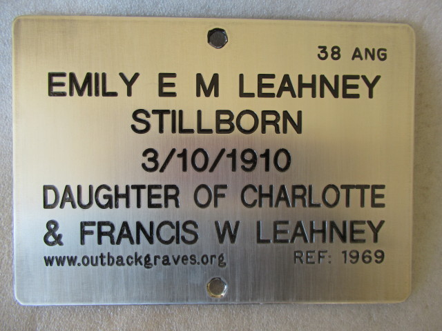 This is a photograph of plaque number 1969 for EMILY E M LEAHNEY of KOOKYNIE