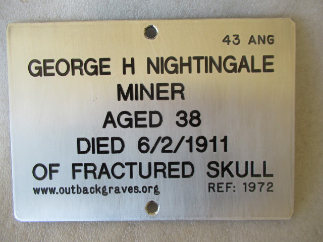 This is a photograph of plaque number 1972 for GEORGE H NIGHTINGALE at KOOKYNIE