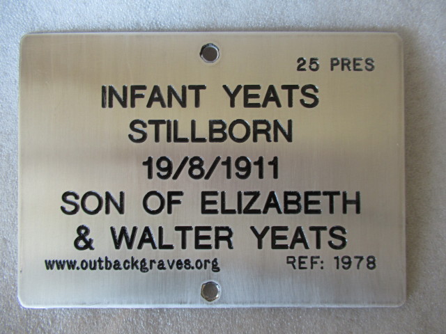 This is a photograph of plaque number 1978 for INFANT YEATS at KOOKYNIE