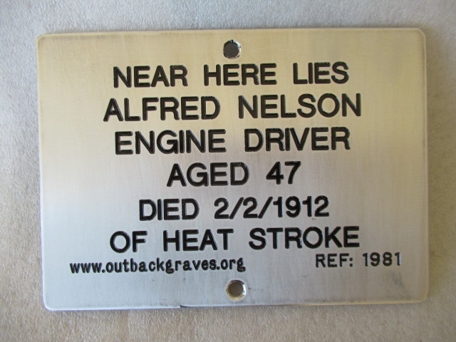 This is a photograph of plaque number 1981 for ALFRED NELSON at KOOKYNIE