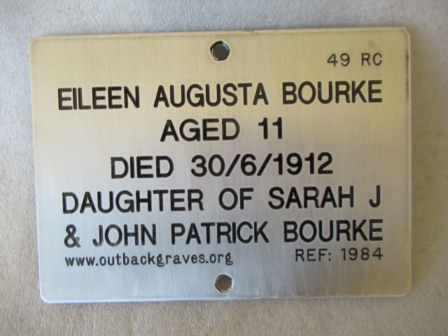 This is a photograph of plaque number 1984 for EILEEN AUGUSTA BOURKE at KOOKYNIE