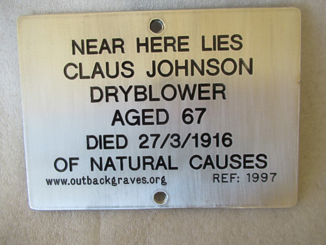 This is a photograph of plaque number 1997 for CLAUS JOHNSON at KOOKYNIE