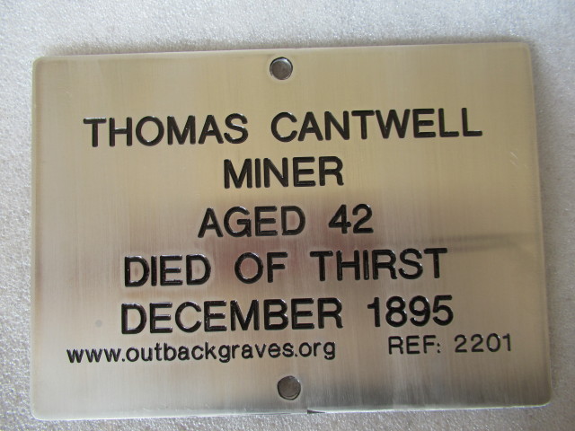 This is a photograph of plaque number 2201 for THOMAS CANTWELL at SUNDAY SOAK