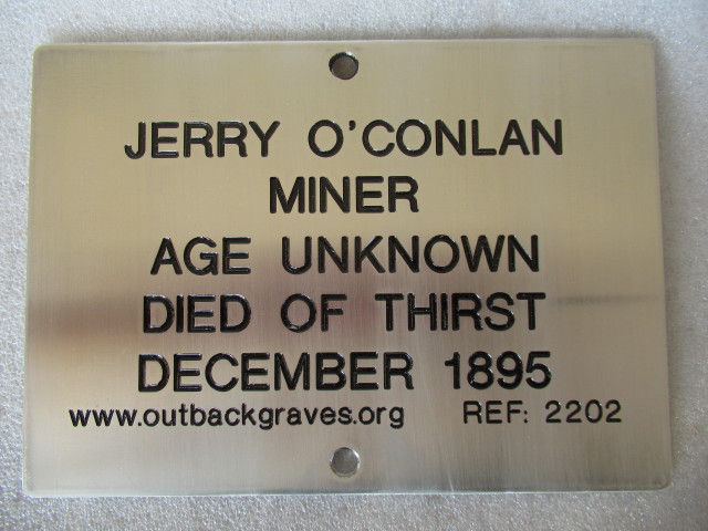 This is a photograph of plaque number 2202 for JERRY OCONLAN at SUNDAY SOAK
