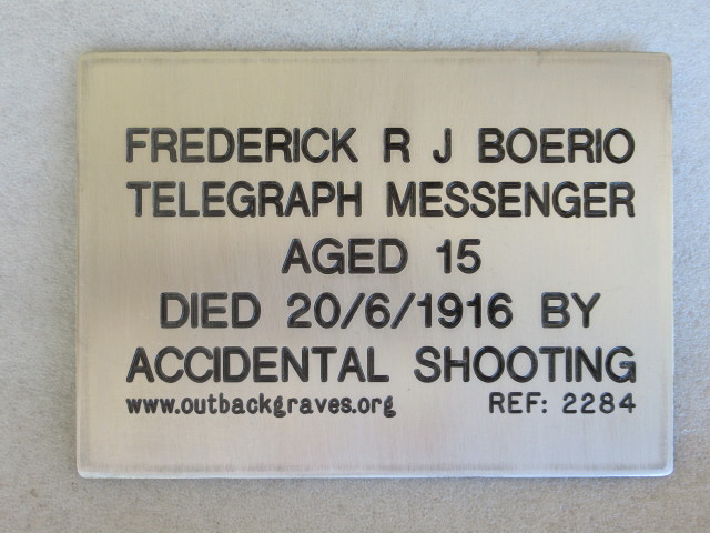 This is a photograph of plaque number 2284 for FREDERICK R J BOERO at LAVERTON