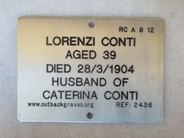 This is a photograph of plaque number 2436 for LORENZI CONTI at CUE