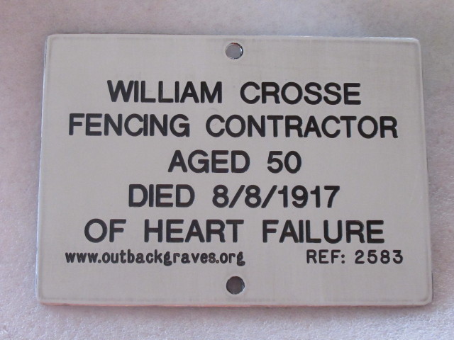 This is a photograph of plaque number 2583 for WILLIAM GROSSE at DEEPDALE