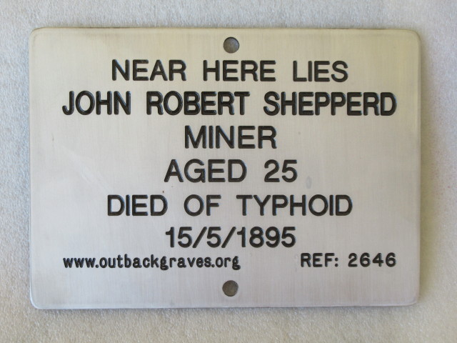 This is a photograph of plaque number 2646 for JOHN ROBERT SHEPPERD at OLD MENZIES