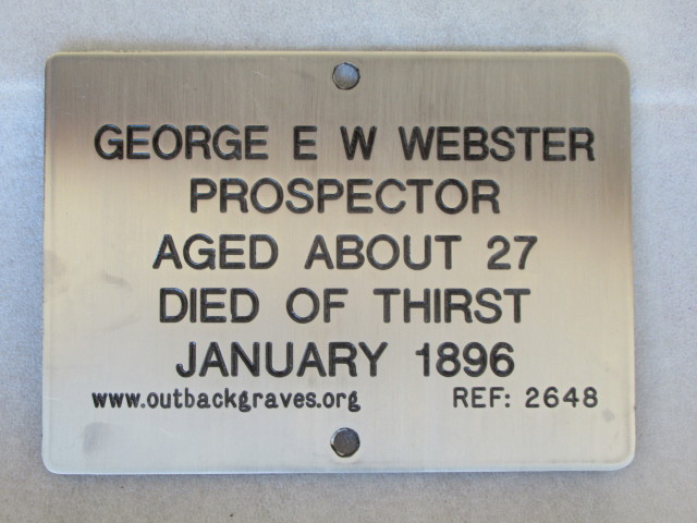 This is a photograph of plaque number 2648 for GEORGE E W WEBSTER at MENZIES