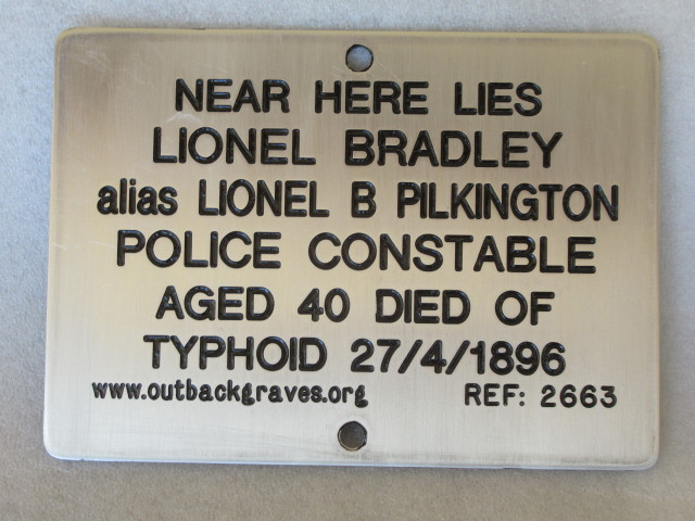 This is a photograph of plaque number 2663 for LIONEL BRADLEY alias PILKINGTON at MENZIES