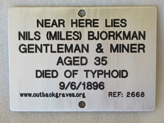 This is a photograph of plaque number 2668 for NILS AKA MILES BJORKMAN at MENZIES 