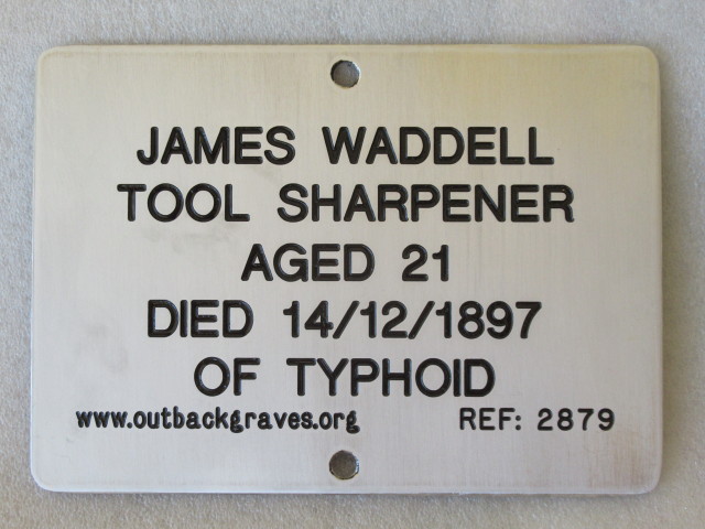 This is a photograph of plaque number 2879 for JAMES WADDELL at MENZIES