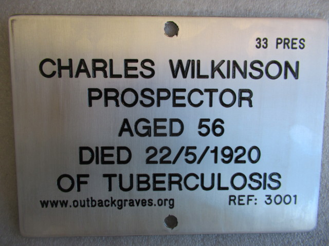 This is a photograph of plaque number 3001 for Charles WILKINSON at Kookynie