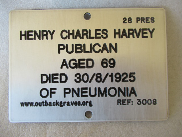 This is a photograph of plaque number 3008 for HENRY CHARLES HARVEY at KOOKYNIE