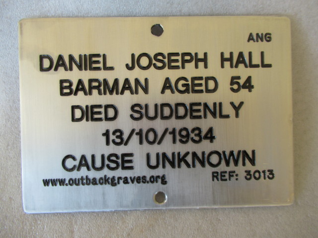 This is a photograph of plaque number 3013 for DANIEL JOSEPH HALL at KOOKYNIE