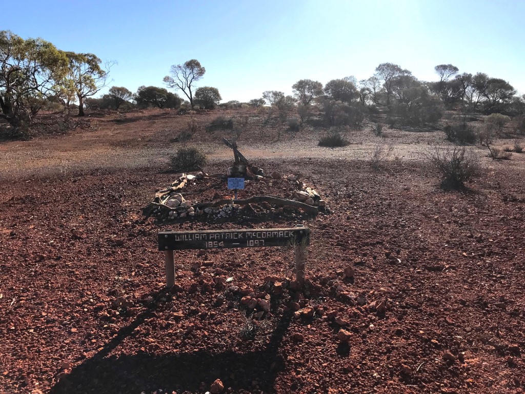 This is a photo of Eucalyptus Mine Lonely grave William Patrick McCormack