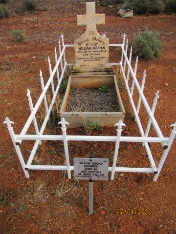 This is a photo of William Jordan's grave at Youanmi