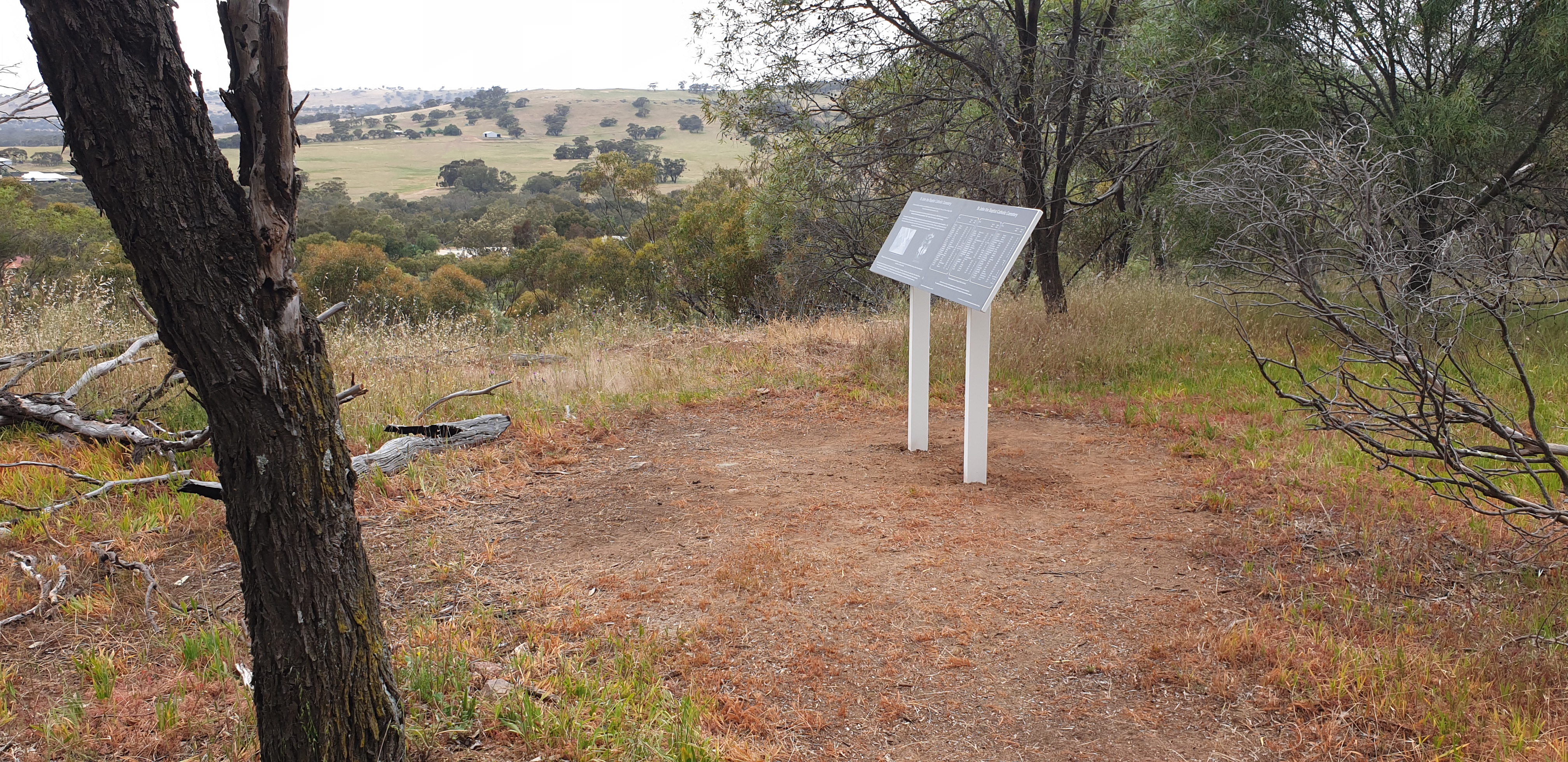 This is a photograph of the Toodyay Catholic Cemetery sign in situ
