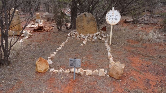This is a photograph of the grave of James Sutherland
