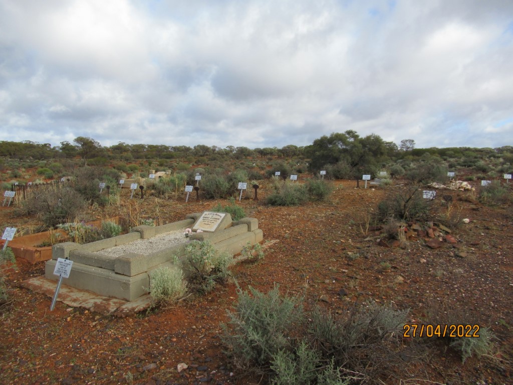This is a photo of Youanmi Cemetery part of completion installing plaques