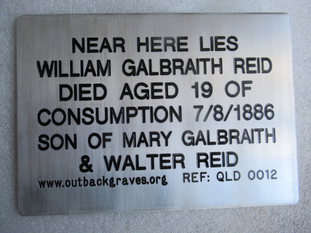 REF QLD 0012 WILLIAM GALBRAITH REID - DULBYDILLA