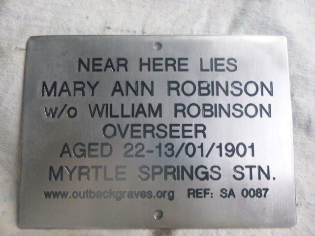 REF SA0087 Mary Ann ROBINSON Myrtle SpringsJPG