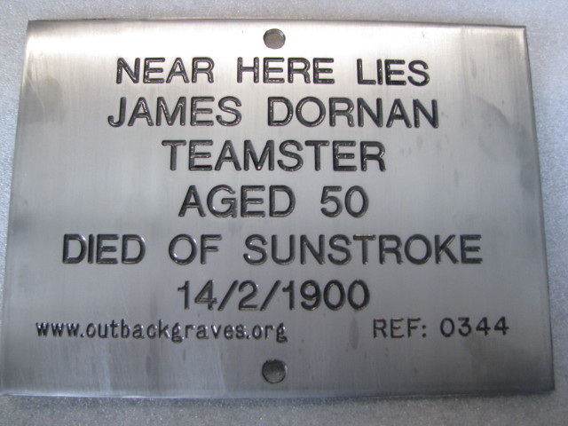 This is a photograph of plaque number 344 for James DORNAN