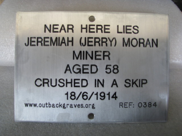 REF 0384 JEREMIAH MORAN - MALCOLM KOOKYNIE ROAD