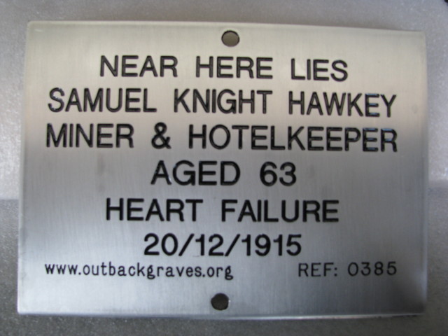 REF 0385 SAMUEL KNIGHT HAWKEY - MALCOLM KOOKYNIE ROAD